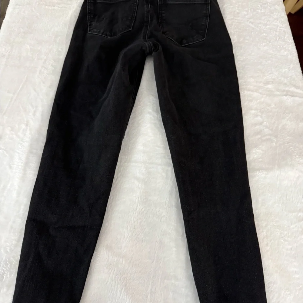 American Eagle Dream Jean Black Buttonfly Stretch Skinny Jeans 2 - Picture 6 of 7